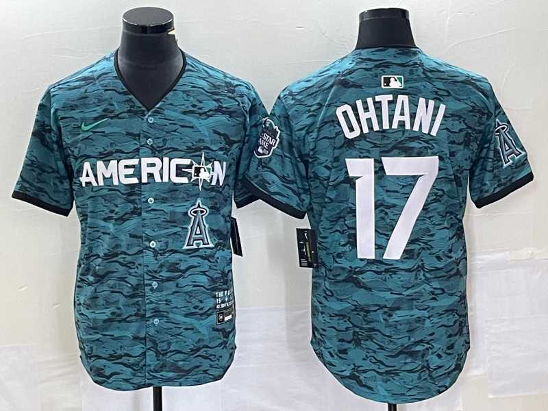 Men%27s Los Angeles Angels #17 Shohei Ohtani Teal 2023 All Star Cool Base Stitched Jersey->los angeles angels->MLB Jersey